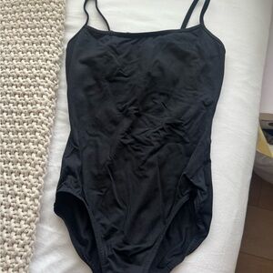 Black leotard with straps in great condition